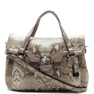 Coach Campbell Python Leather Large Satchel Bag